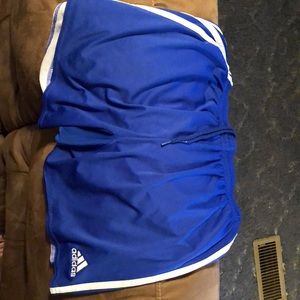 Blue adidas shorts